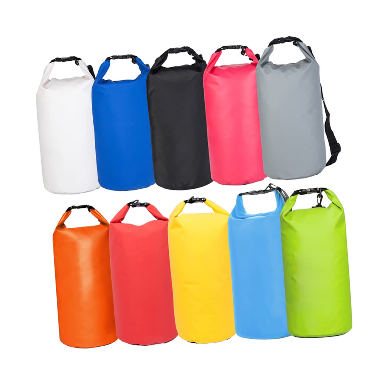 IWOWHERO Dry Bag for Outdoor Camping Swimming Rafting PVC Floating Bucket Bag with Strap Protects Clothes Gear Personal Items From Water