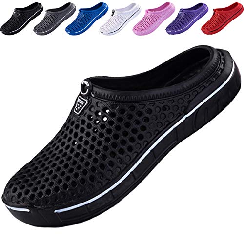 Ikeyo Zuecos Hombr Verano Zapatillas de Jardín Sandalias Playa Zapatillas de Estar por casa Pantuflas Slippers Interior Exterior