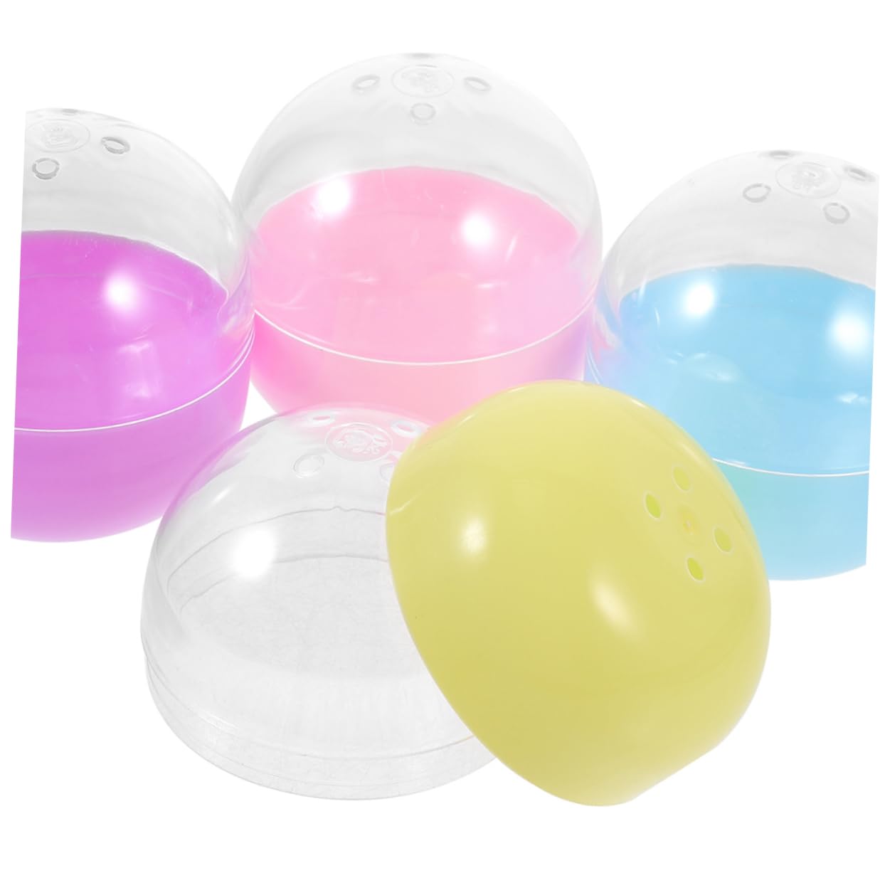 Alipis Lot de 25 Capsules Transparentes Rondes en PS pour Machine à Friandises, Faciles à Ouvrir et Refermables, pour Fêtes et Distributeurs Automatiques