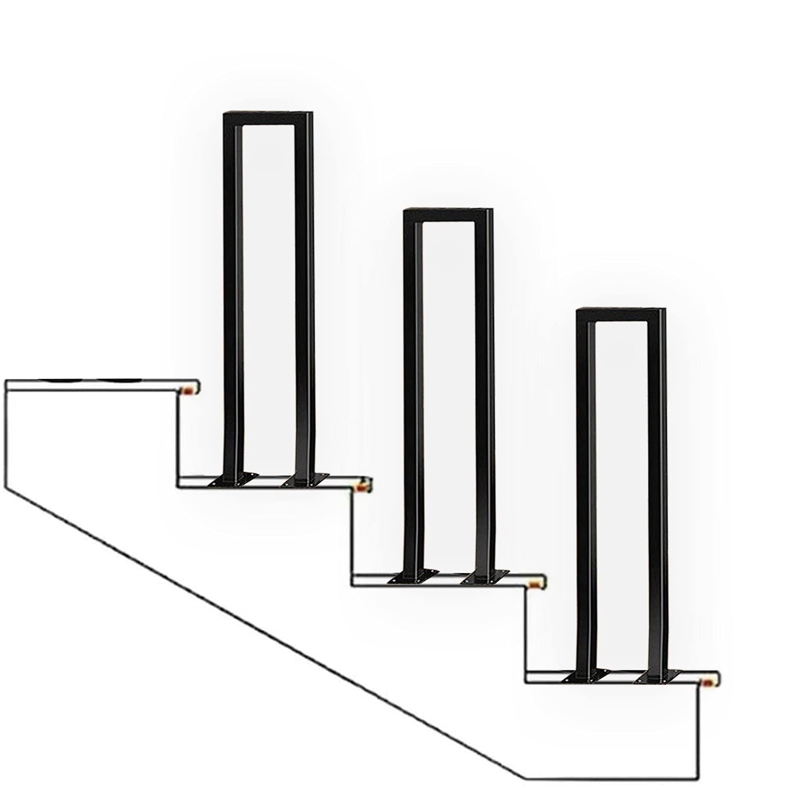 Rampe d'escalier en fer forgé 45 cm, l'élégance durable pour vos marches extérieures