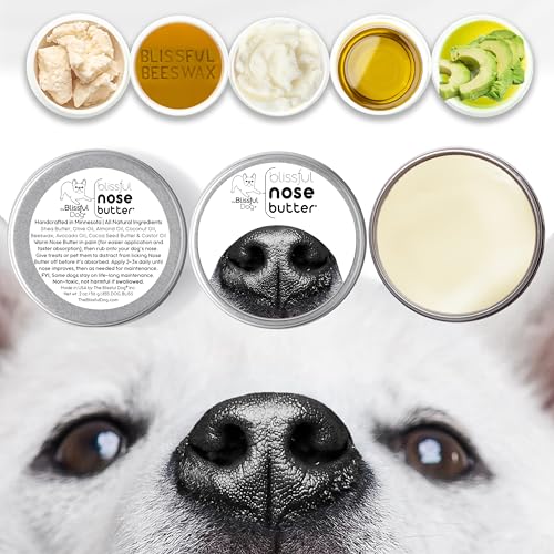 Image of The Blissful Dog Every Dog Nose Butter, Versatile Dog Nose Balm for Dry Nose, Handcrafted Nose Moisturizer, Easy-to-Apply Dog Essentials, Unscented, 16 oz.