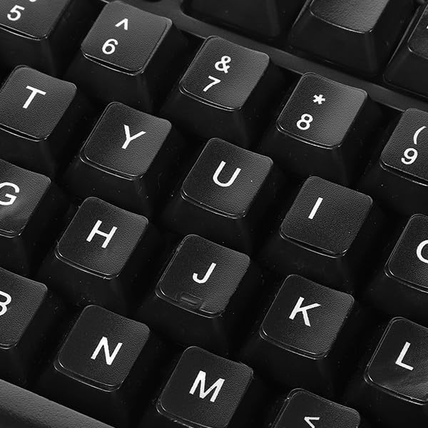 Juego de 4 pegatinas para teclado universal en negro y blanco miniatura 4