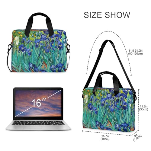 Bolso para laptop senya con diseño acuarela blanco y amarillo miniatura 5