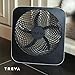 Treva 10-Inch Portable Fan, Powered by Battery and/or AC Adapter - Desk Fan Air Circulating with 2 Cooling Speeds for Personal and Travel Use (Black) (OOS)
