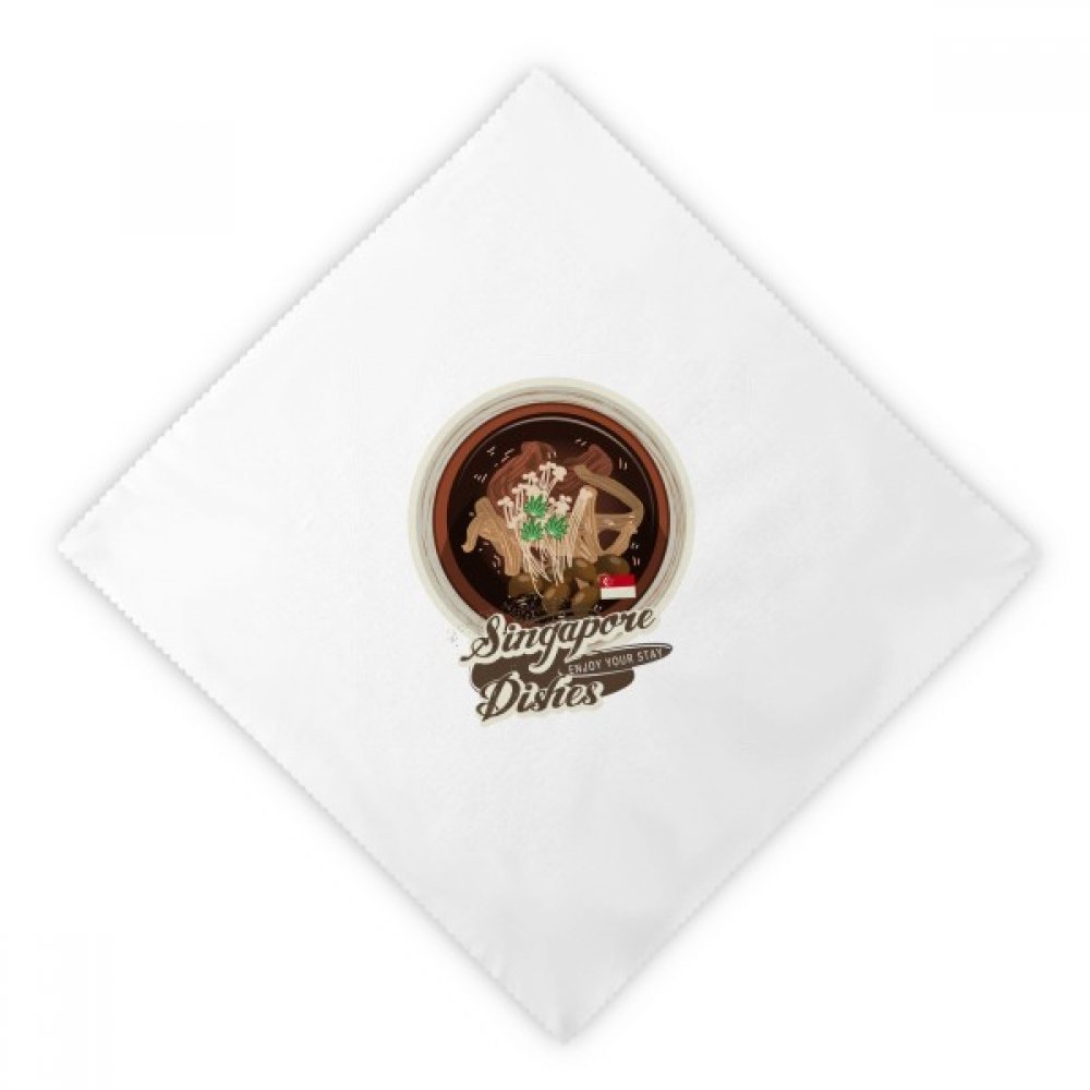 Singapour Bak kut serviettes en tissu lavables 18.5 pouces multicolores pour table