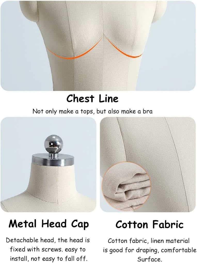 Verstellbare Torso-Mannequin mit Seilzugsystem für 3D-Musterherstellung und Kleidungsdesign