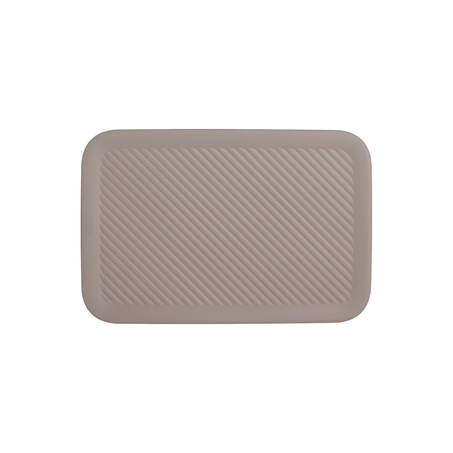 Superio Ribbed Collection Lid for Decorative Plastic Basket Open Home Storage Bins Organizer Baskets, Medium Taupe - for Organizing Closet Storage Bins for Shelves Drawer Shelf 5 Liter