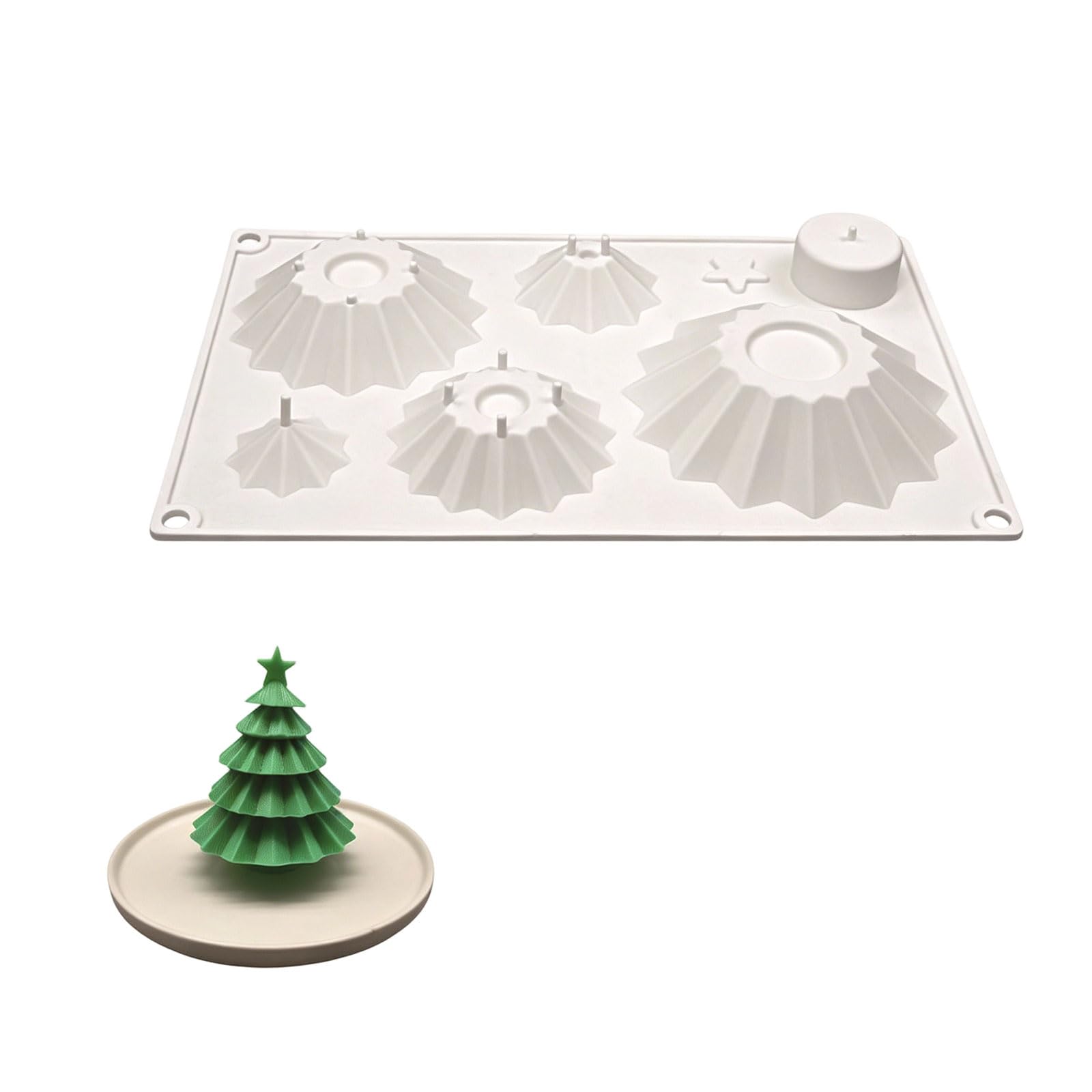 Whoasyst Multipurpose Silicone Christmas Tree Molds Perfect for Baking Mousses Cake and Christmas Tree Cake Molds