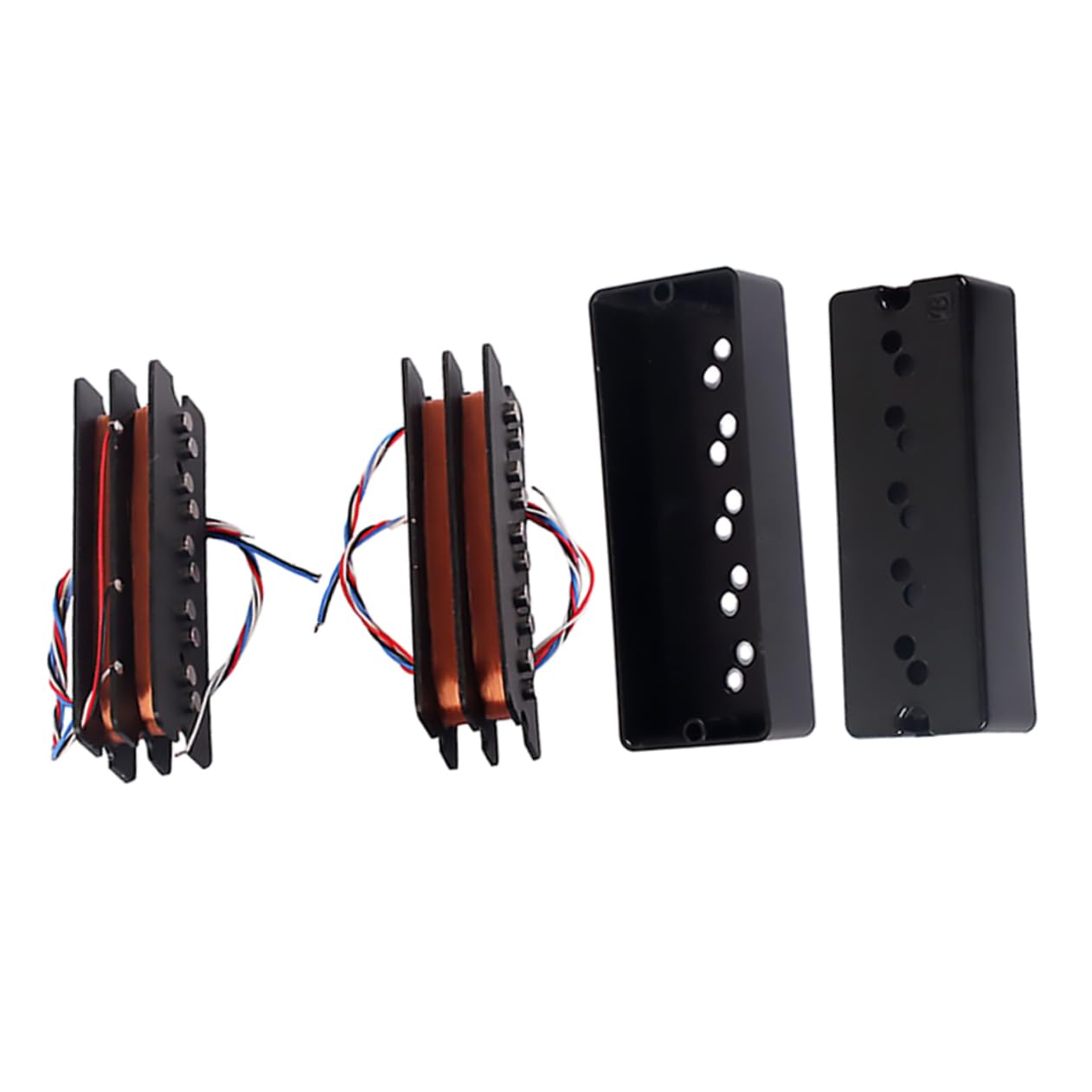 SUPVOX Pickup Parts Gear Bass Wiring Guitar Kits 2 Layer Metal Black