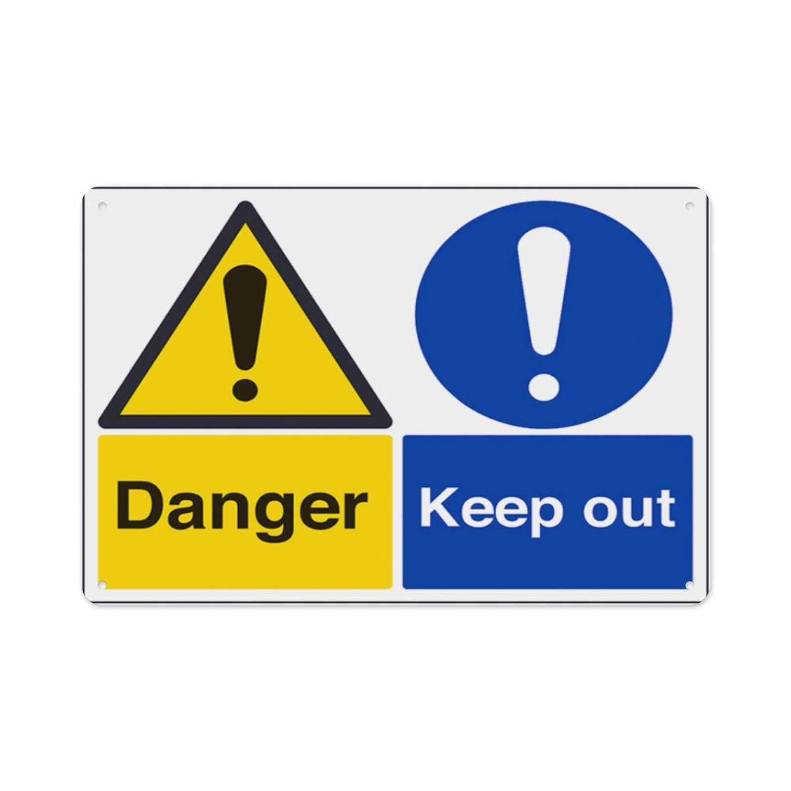 peiyeety Danger KeepAluminum Tin Warning Signs For Home Outdoor Garden 8X12 Inches