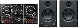 Pioneer DJ DDJ-200 Smart DJ Controller & PreSonus Eris E3.5, 3.5", 2-way, High-Definition Multimedia Studio Monitors (Pair), Black