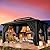 HOTEEL 10x12 Hardtop Gazebo with Heavy Duty Galvanized Steel Double Roof, Aluminum Frame, Flame-Resistant Curtains and Netting, Outdoor Permanent Pavillon for Backyard, Black (2025 Upgraded)