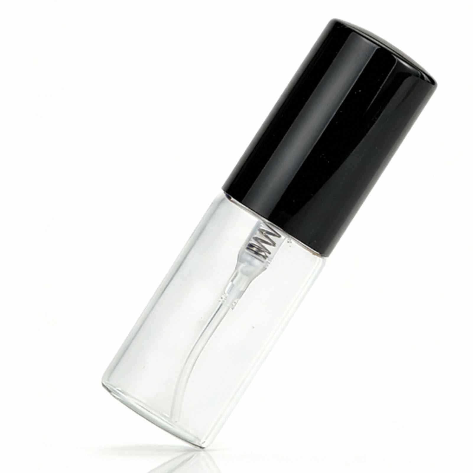 Set di mini flaconi spray per profumo in vetro trasparente, ricaricabili, 5 ml, per viaggi, vita quotidiana, 50 pezzi (vetro nero da 5 ml)