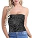 Alivila.Y Fashion Women's Sparkling Sequins Stretch Party Tube Top A11-Black