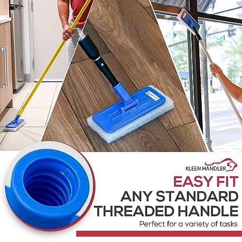 Image of Kleen Handler Bulk Pack of 12 EZ Scrub Pad Holders, Threaded Swivel Pad Holder for Cleaning with Scrub Pads, Universal Cleaning Pad Holder, 10 inch x 4 5 /8 inch (12 Pack)