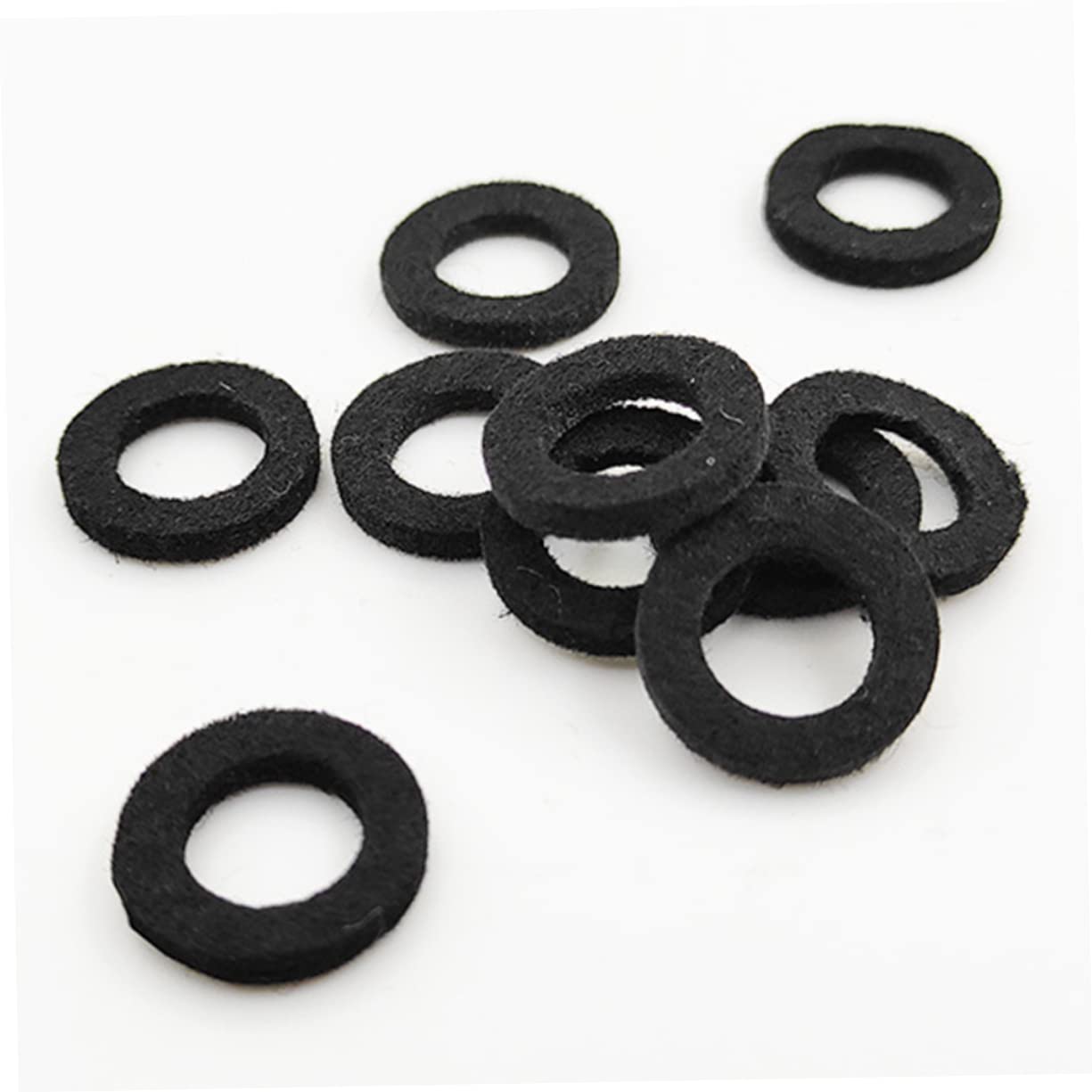 BESPORTBLE 10pcs Trumpet Cushion Pads Soft Felt Washers for Trumpets Durable Musical Instrument Accessories Black Color Protects Keys Enhances Longevity Lightweight Easy to Replace