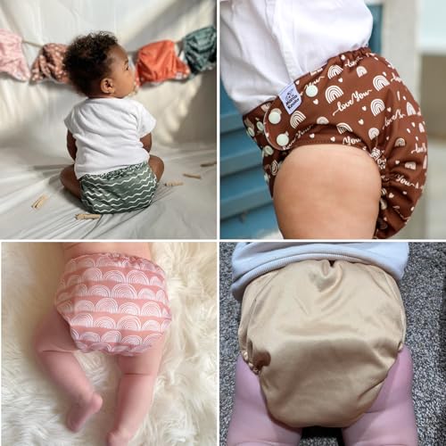 Mama Koala 3.0 Pocket Cloth Diapers for Babies with AWJ Lining, 6 Pack with 6 4-Layer Natural Cloth Diaper Inserts - Reusable and Washable Pocket Diapers (Hope in The Desert) by Mama Koala - Image 4