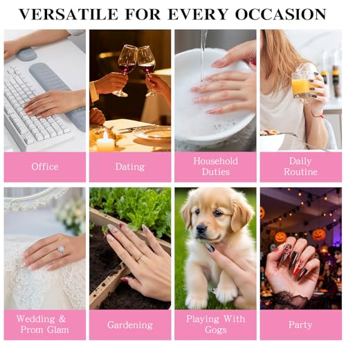 Yacey Handmade Press On Nails – Medium Coffin False Nails for Women - image 8
