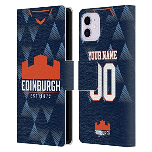 Coque iPhone 11 Edinburgh Rugby etui cuir rabat pour supporter au stade et au bureau