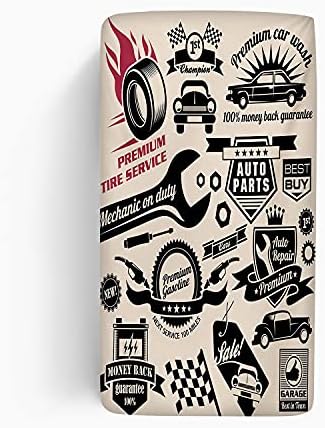 Microfiber Fitted Crib Sheets, Boy Car Print Bedding Cover ,Toddler Mattress Ultra-Soft Breathable Sheet ,Fits Baby Standard Crib Mattress Sheet 28"x 52"x 8'' Baby Boys Girls