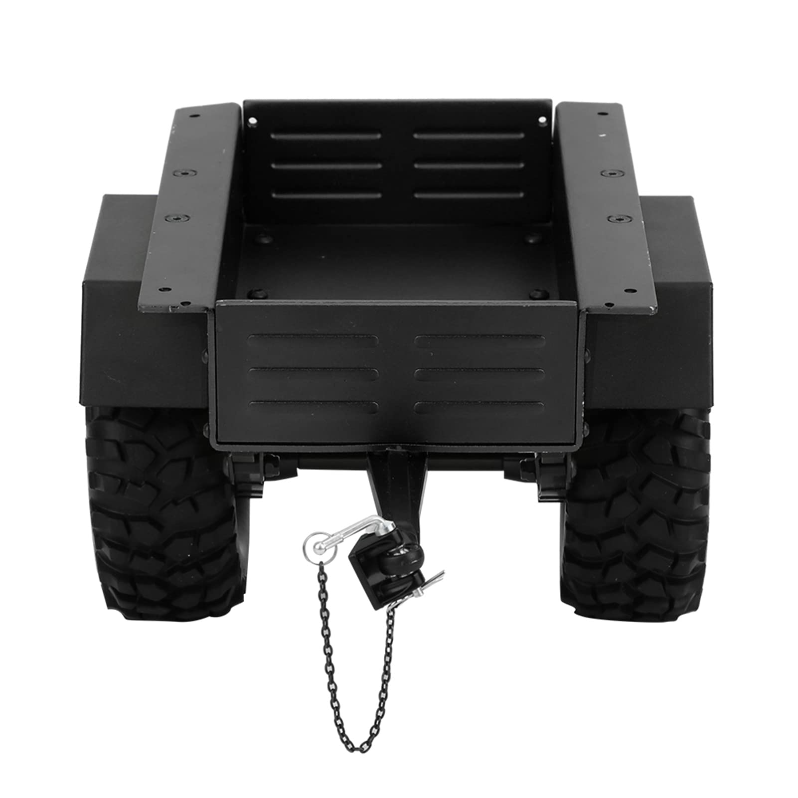 Stop Aluminium Wysoce Symulowanej Przyczepy - Model Pojazdu RC do Zabawek Pasujący do SCX10 1/10 RC Auto (czarny) (BLACK)