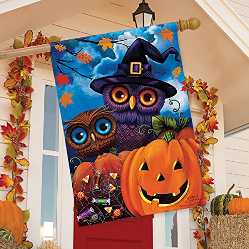 Happy Halloween Owls House Flag O'lantern 28" X 40" Briarwood Lane #TOP2