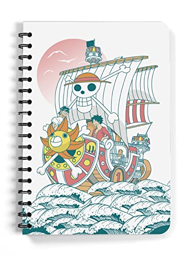 Image of ComicSense.xyz One Piece Anime Sketchbook Thousand Sunny Dreams A5 Spiral Drawing Sketch book Unruled for Kids Students Gift