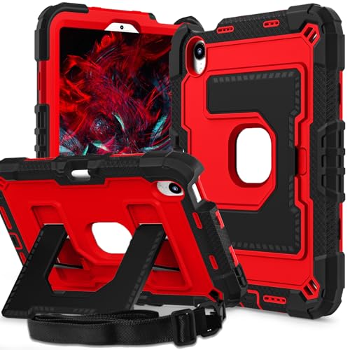 Étui iPad mini 7 antichoc rouge résolvant le problème des chutes