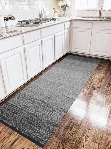 STONEMUNK Reversible Cotton Rectangular Floor Mat Carpet Rug Runner Bedside Runner for Bedroom, Bathroom, Kitchen Yoga & Home Machine Washable - (Black Aero, 2x5 Feet) (B0CLSH6M5T) Amazon Price History, Amazon Price Tracker
