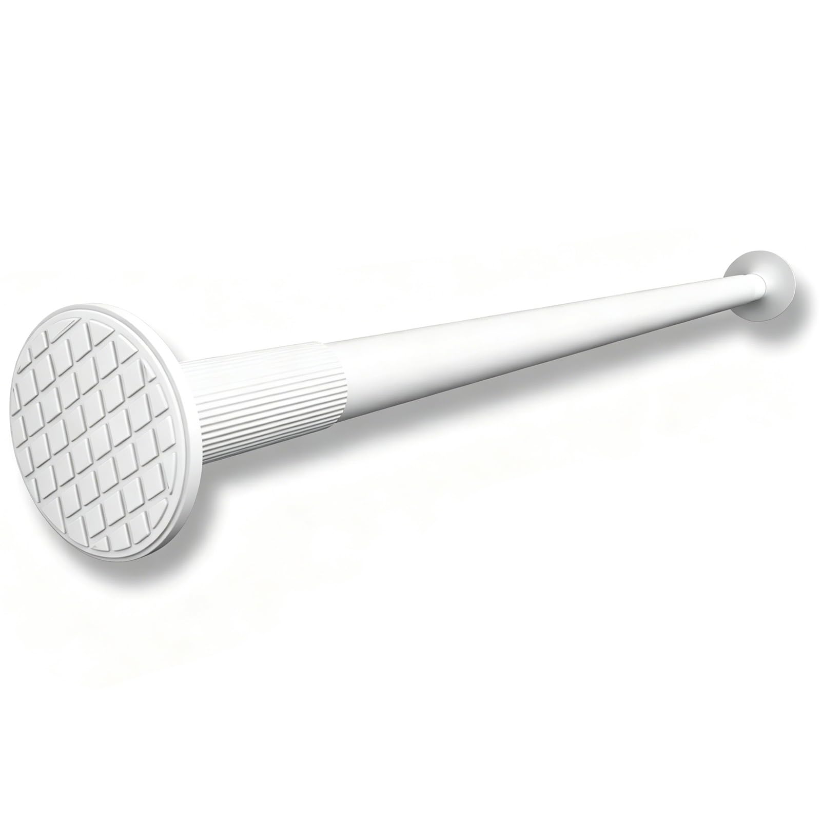 Tension Curtain Rod, 1.3in Pipe Diameter Curtain Rods no Drilling, 3in Anti Slip Mat, for Bathroom Kitchen Bedroom Shower 31-145in(White,168-218cm/66-86in)