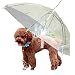 Transparent Umbrella with Built-in Leash Pet Dog Puppy Dry Comfortable In Rain