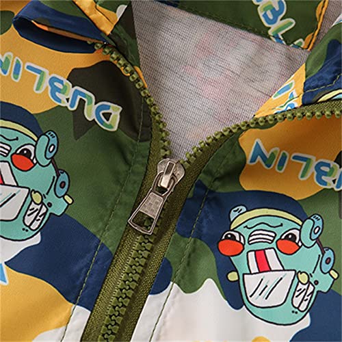 Toddler Kids Boys Cartoon Car Jacket Zipper Hooded Windproof Light Coat Windbreaker Outwear with Pockets4