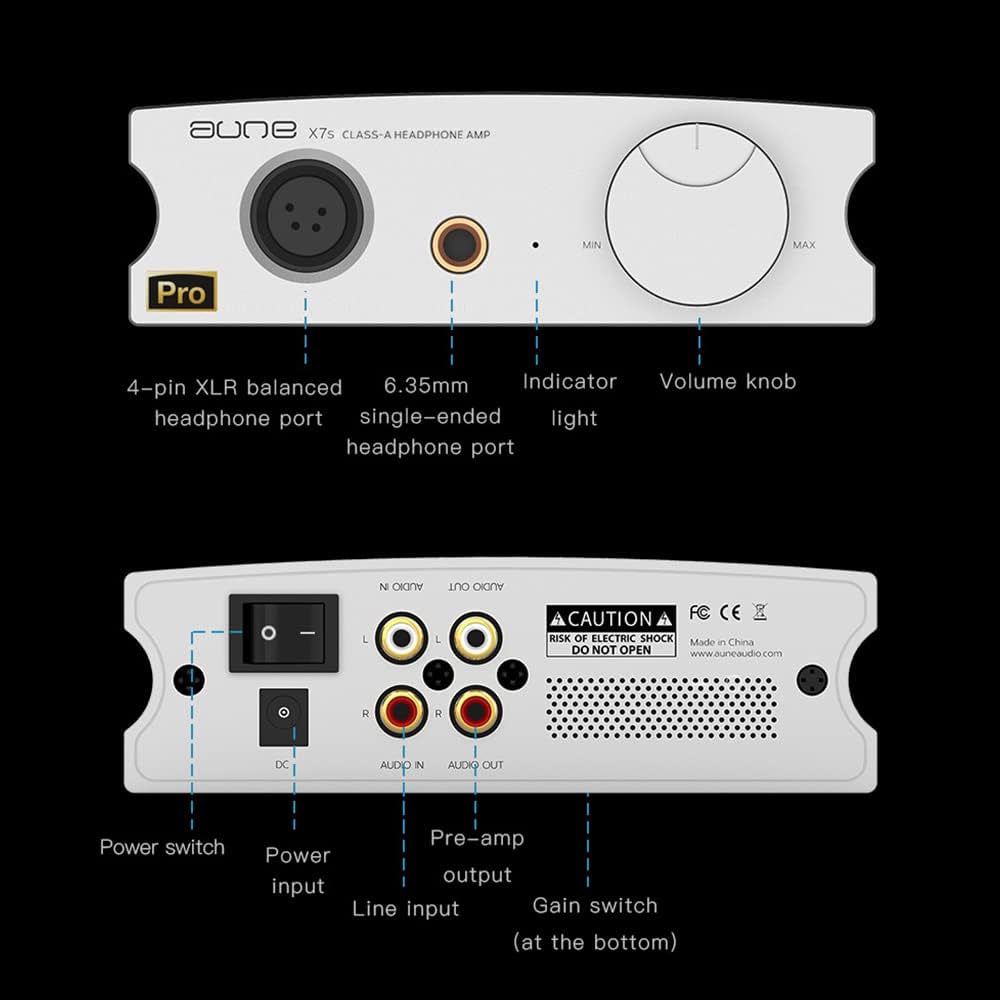 Aune S7pro ヘッドホンアンプ　3400mW/32Ω RCA XLR Aune S7pro ヘッドホンアンプ 3400mW/32Ω RCA XLRの通販 by