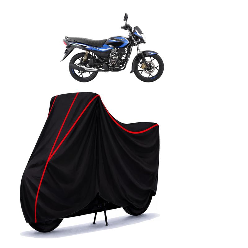 Image of Bajaj Platina 110 H Gear Water Resistant Bike Cover for All Motorcycles & Rain | Heavy Duty Taffeta Fabric | UV Protection, Dustproof, Scratchproof | All Weather Two Wheeler Cover with Elastic Bottom