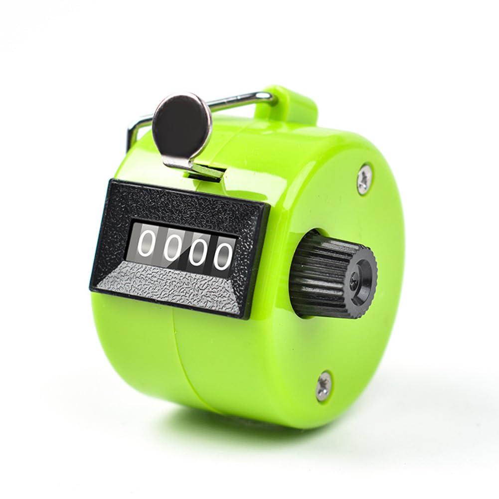 Contatore Manuale in Metallo 3 Pezzi, Tally Counter Digitale Display a 4 Cifre