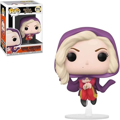 Miniatura 6 de POP Disney Hocus Pocus Sarah Sanderson Flying Funko Pop! Figura de vinilo (con funda protectora compatible con caja pop box), multicolor, 3.75