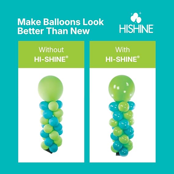 Hi-Shine Balloon Spray 8 oz - Instant Gloss & Vibrant Finish - Enhance Party Decor - Birthdays, Weddings, Special Events - Easy Application - Long-Lasting Results - Elevate Your Celebration
