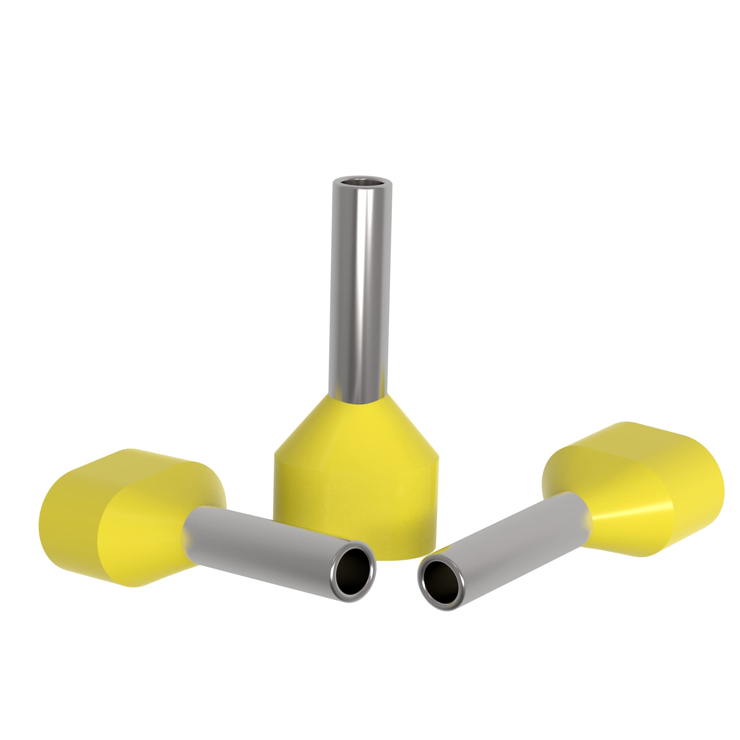 AUPROTEC Puntalini isolati Twin 0,5-16 mm² Doppio Terminali a Bussola: 1000 pezzi, 6.0 mm² Giallo