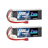Zeee 3S LiPo Battery 2200mAh 11.1V 35C Soft Case Battery with Deans T Connector for DJI Airplane RC Quadcopter Helicopter Drone FPV (2 Pack)