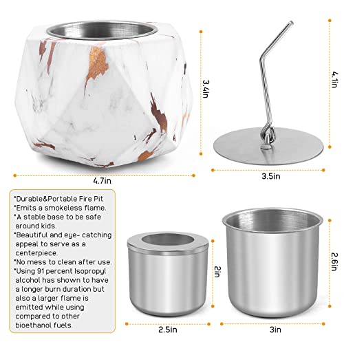 Concrete Tabletop Fire Pit Bowl, Real Flame For Indoor Outdoor Garden Decor, S’mores Maker, Long Time Clean Burning And Smokeless Small Fire Bowl #TOP6