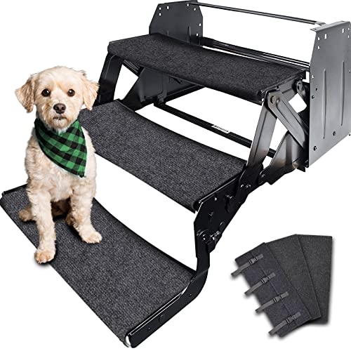 RVMATE RV Step Rugs 23 Inch RV Step Covers with Snap Fasteners Quickly to Release and Fit, 3 Packs