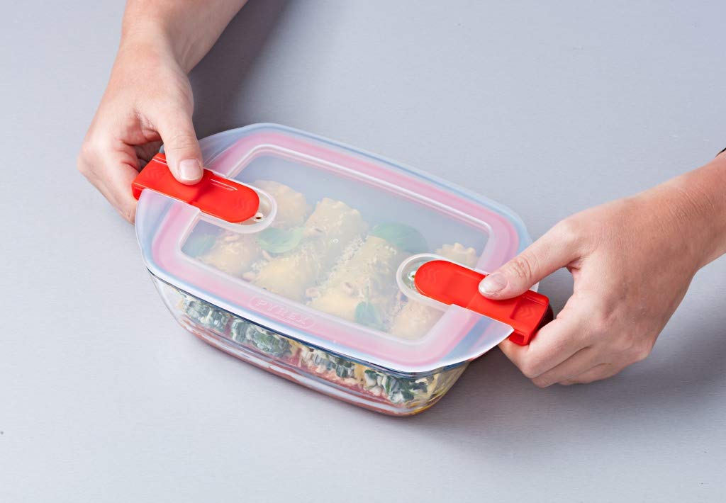 Pyrex Cook&Heat Pojemnik na Żywność, Szkło, Przezroczysty, 23 x 15 x 6cm