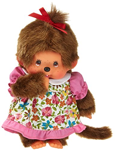 Preisvergleich Produktbild Sekiguchi 236470 - Monchhichi Mädchen mit geblümtem Kleid, ca. 20 cm