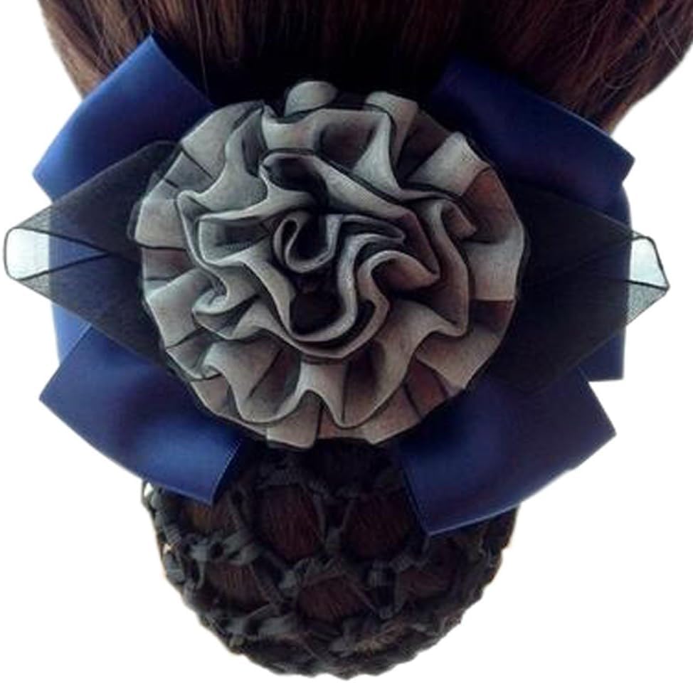 Fermaglio Per Capelli Con Rete Snood A Fiocco – Copri Chignon Multicolore – Accessorio Donna