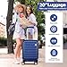 Panana Hard Shell Suitcase Trolley, Carry On Hand Cabin Luggage Lightweight Travel Bag with TSA Lock & Durable 4 Spinner Wheels (Blue)