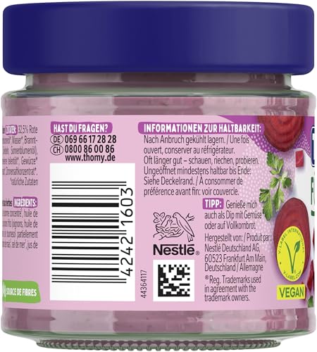 THOMY Brotaufstrich Rote Bete & Kräuter, Glas, 6er Pack (6 x 180g)