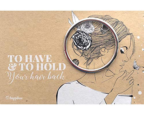 5 Bridesmaid Gifts | Geometric Circle Hair Clip with Card | Proposal Card | Bridesmaid Proposal Box | Bachelorette Favors | Bridal Shower Favors | Boho Minimalist | Bride Tribe (5 Pack, Silver Circle)