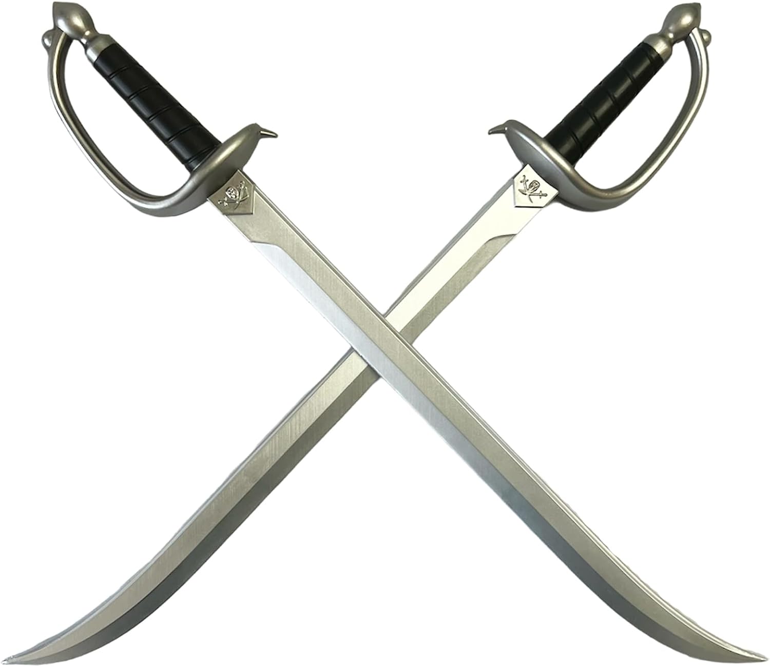 Set of Two 30-Inch Foam Pirate Cutlass Swords - Perfect for Cosplay, Role-Playing, and Halloween Costume Props. Safe and Durable Training Swords for Teenagers and Adults