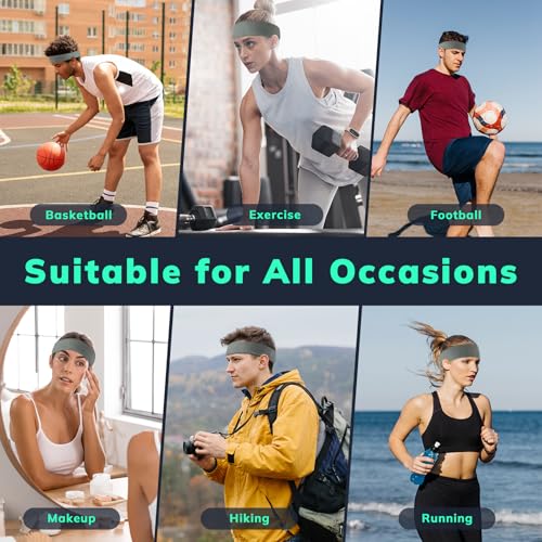 Image of Sweatbands Sports Headband for Men & Women - Terry Cloth Moisture-Wicking Sports Towel Headband for Tennis, Basketball, Running, Gym, and Fitness Working Out