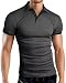 Grin&Bear Slim Fit contrast Poloshirt Polo, charcoal-black, L, GB160